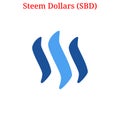 Vector Steem Dollars SBD logo Royalty Free Stock Photo