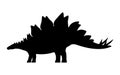 Vector stegosaurus silhouette Royalty Free Stock Photo