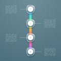 4 Step Colorful 3d Vertical Time Line Infographic Template