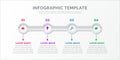Vector 4 steps process infographic template