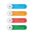 Vector 4 steps process infographic template design