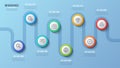 Vector 8 steps timeline chart, infographic design, presentation