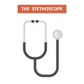 Vector stethoscope flat