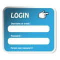 vector Sticker - login form