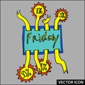 vector sticker world sale black friday