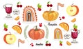 vector stickers fruits and vegetables, berries