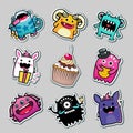 Vector Stickers monsters for kids