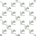 Vector Stock Chart colored minimal seamless pattern Royalty Free Stock Photo