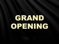Vector stock illustration. Grand opening on a  black curtains Royalty Free Stock Photo