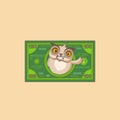 Howlet sticker emoticon money profit dollar