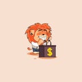 Lion sticker emoticon training presentation