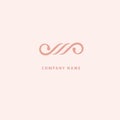 Vector stock logo, abstract monogram vector template. Illustration design of elegant, premium and royal logotype. Vector icon of Royalty Free Stock Photo