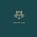 Vector stock logo, abstract monogram vector template. Illustration design of elegant, premium and royal logotype. Vector icon of Royalty Free Stock Photo