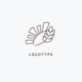 Vector stock logo, abstract nature sign. Illustration design of elegant, premium and royal logotype bakery, bread, agroculture, gr