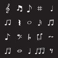 Vector Stock Simple Musical Scale Icons