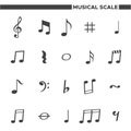 Vector Stock Simple Musical Scale Icons