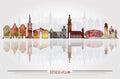 Vector Stockholm City background