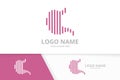 Vector stomach logo combination. Gastroenterology logotype design template.