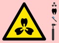 Vector Stomatology Warning Triangle Sign Icon