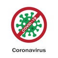 Vector of stop covid-19 sign & symbol on white background. Novel coronavirus outbreak. Easy editable layered vector illustration Royalty Free Stock Photo