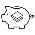 Stratis Icon On Piggy Bank Isolated