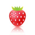 Vector strawberry, berry icon isolated