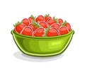 Vector Strawberry Plate Royalty Free Stock Photo