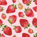 Vector strawberry seamless pattern.