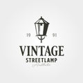 Vector of street lamp vintage logo symbol illustration design Royalty Free Stock Photo