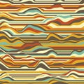 Vector striped background. Abstract color waves. Sound wave oscillation. Funky curled lines. Elegant wavy texture. Royalty Free Stock Photo