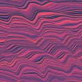 Vector striped background. Abstract color waves. Sound wave oscillation. Funky curled lines. Elegant wavy texture. Royalty Free Stock Photo