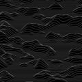 Vector striped background. Abstract line waves. Sound wave oscillation. Funky curled lines. Elegant wavy texture. Royalty Free Stock Photo