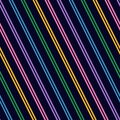 Vector stripes seamless pattern. Simple texture with diagonal rainbow line Royalty Free Stock Photo