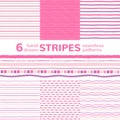 Vector stripes seamless patterns collection