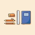 vector of study equipment Royalty Free Stock Photo