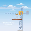 Vector styled ÃÂonstruction crane, illustration