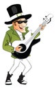 Vector of stylish man playing guitar