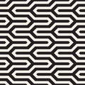 Vector stylish seamless pattern. Geometric striped ornament. Simple linear lattice background.