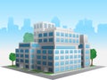 Vector stylized altered generic corporate modern office building Royalty Free Stock Photo