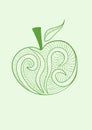 Vector stylized apple