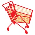 Vector stylized empty Shopping cart
