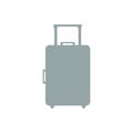 Stylized icon of colored suitcase on a white background