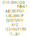 Vector of stylized paint-like alphabets