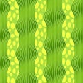 Vector stylized striped plant trunks seamless pattern