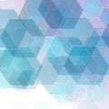 Vector subtle light blue abstract geometric hexagonal background. eps 10