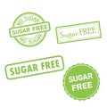 Vector sugar free stamps isolated on white background