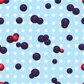 Vector summer berries currant seamless pattern