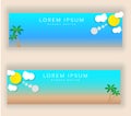 Vector summer design banner web template