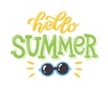 Vector summer lettering design in modern style. Royalty Free Stock Photo