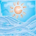 Vector summer ocean background